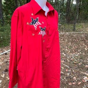Vintage election USA  Star Embellished shirt dress Lucasini 1980’s